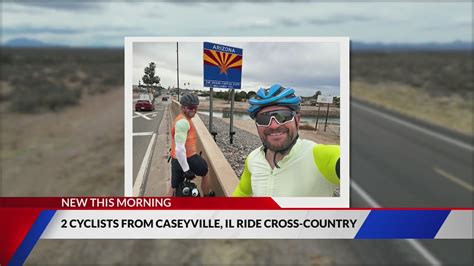 2 Caseyville, Illinois cyclists ride cross-county